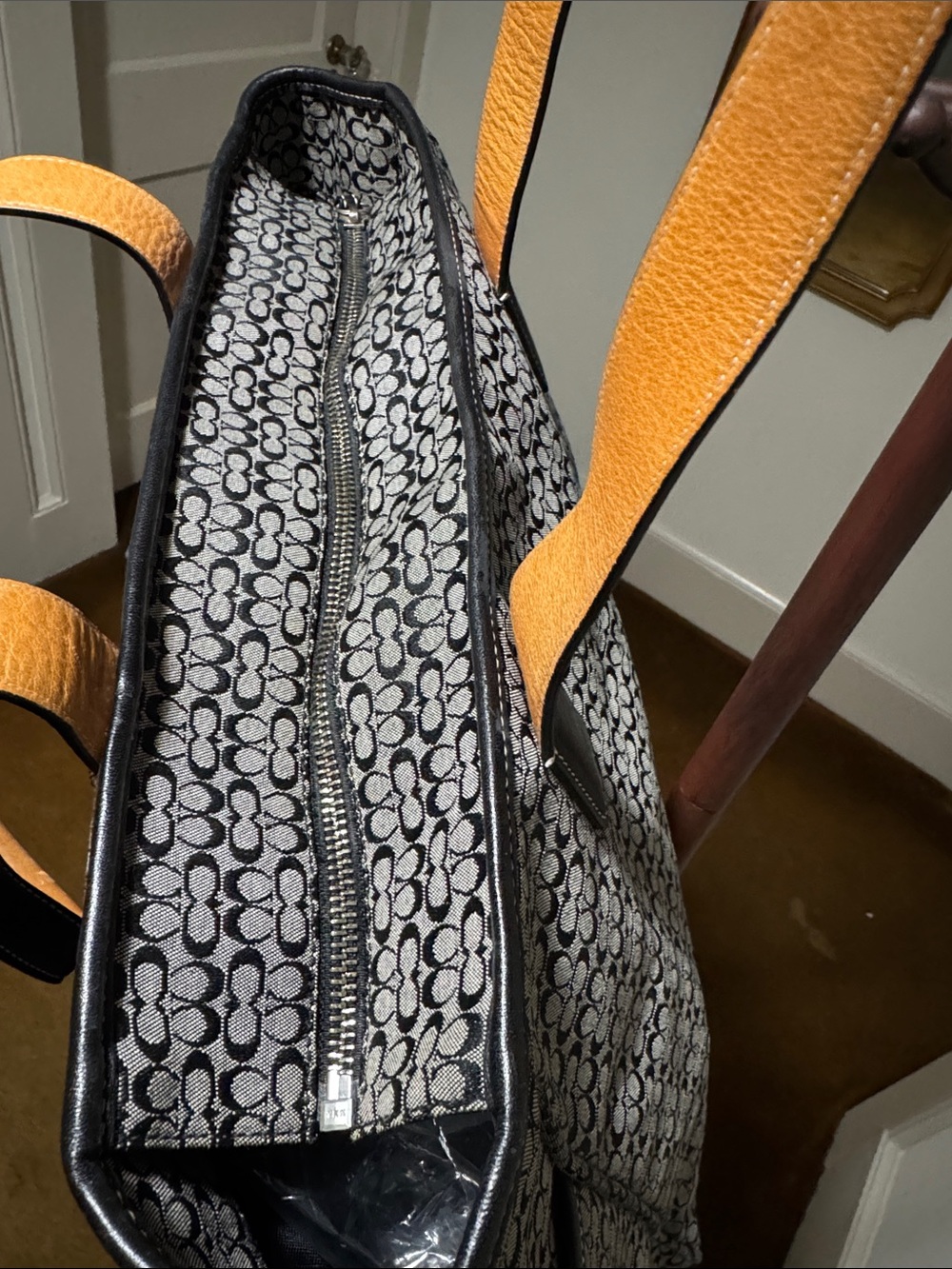 Coach Black & Gray Signature Tote - Picture 4 of 11